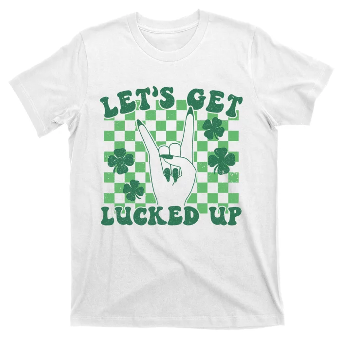 Retro St Patty's Day Lets Get Lucked Up T-Shirt