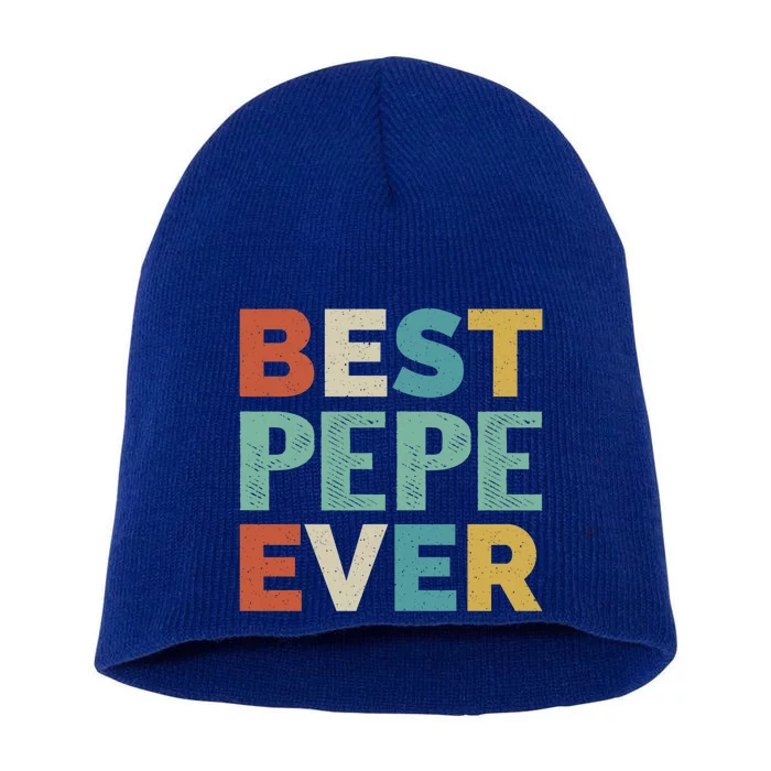 Retro Style Presents For Pepe Vintage Funny Best Pepe Ever Gift Short Acrylic Beanie