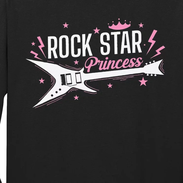 Rock Star Princess Guitar Music Tall Long Sleeve T-Shirt