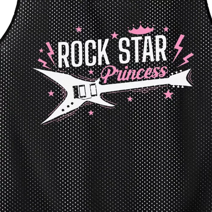 Rock Star Princess Guitar Music Mesh Reversible Basketball Jersey Tank