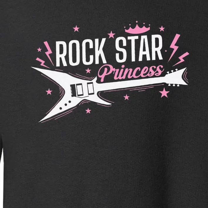 Rock Star Princess Guitar Music Toddler Sweatshirt