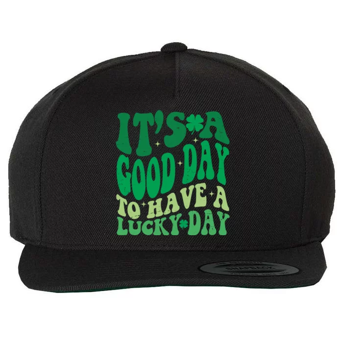 Retro St Patricks Day Irish Its A Good Day To Have A Lucky Day Wool Snapback Cap