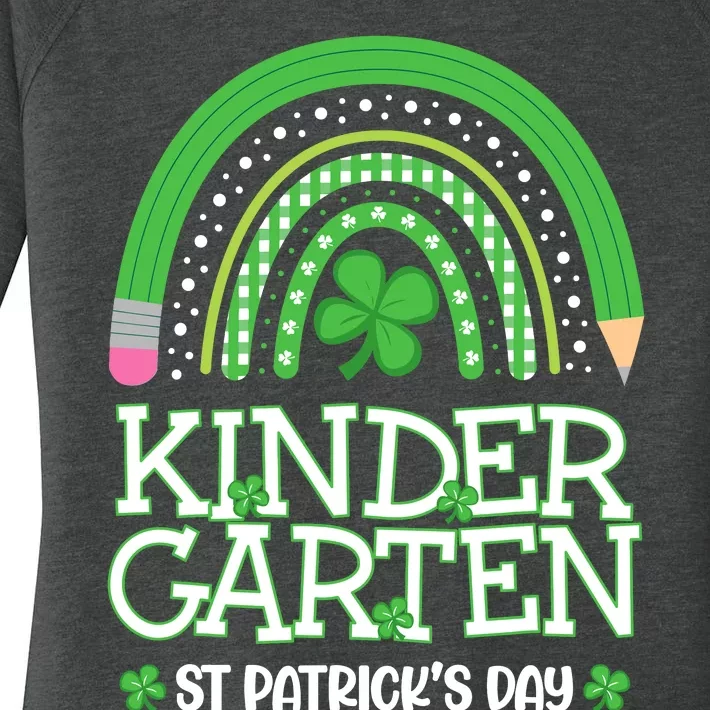 Rainbow St Patricks Day Kindergarten Teacher Wo Girl Women's Perfect Tri Tunic Long Sleeve Shirt