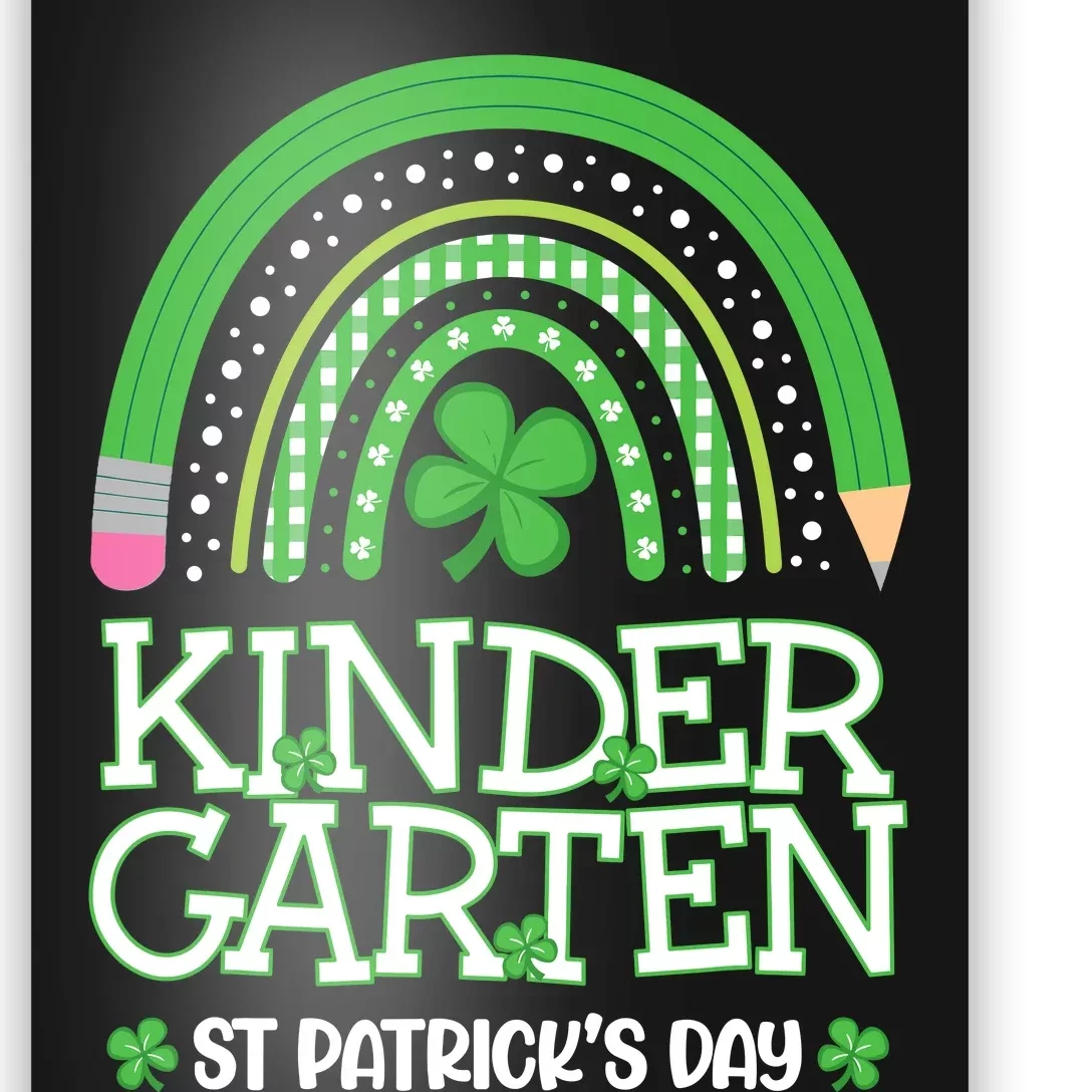 Rainbow St Patricks Day Kindergarten Teacher Wo Girl Poster