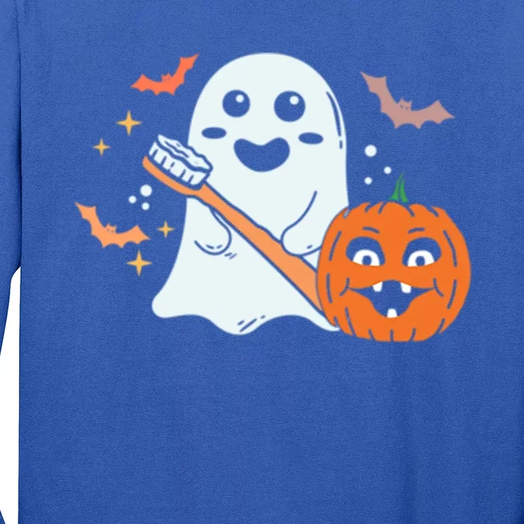 Retro Spooky Pediatric Dentist Dental Assistance Halloween Meaningful Gift Long Sleeve Shirt