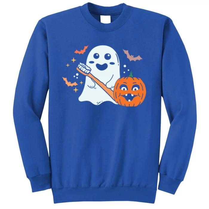 Retro Spooky Pediatric Dentist Dental Assistance Halloween Meaningful Gift Tall Sweatshirt