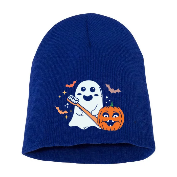 Retro Spooky Pediatric Dentist Dental Assistance Halloween Meaningful Gift Short Acrylic Beanie