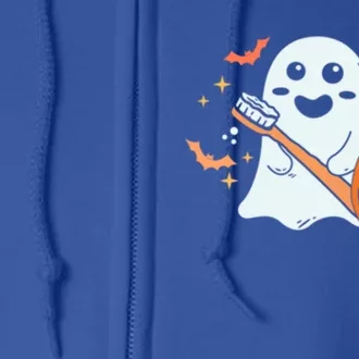 Retro Spooky Pediatric Dentist Dental Assistance Halloween Meaningful Gift Full Zip Hoodie