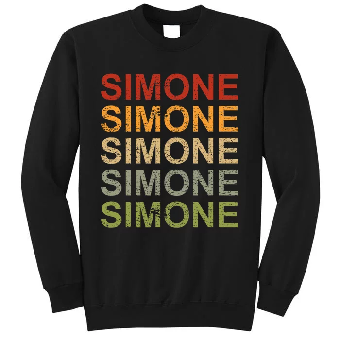 Retro Simone Personalized Simone Name Girl Woman Simone Sweatshirt