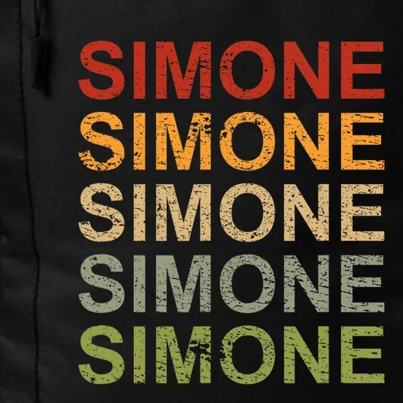 Retro Simone Personalized Simone Name Girl Woman Simone Daily Commute Backpack