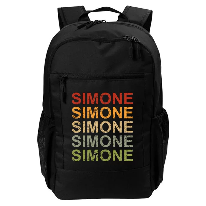 Retro Simone Personalized Simone Name Girl Woman Simone Daily Commute Backpack