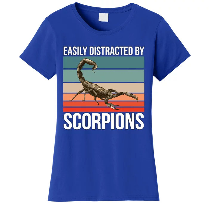 Retro Scorpion Quote Scorpion Easily Distracted By Scorpions Gift Women's T-Shirt