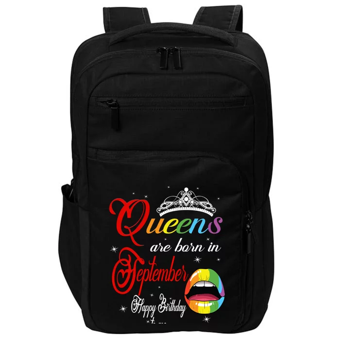 Rainbow September Queen Libra Virgo Astrology Gift Impact Tech Backpack