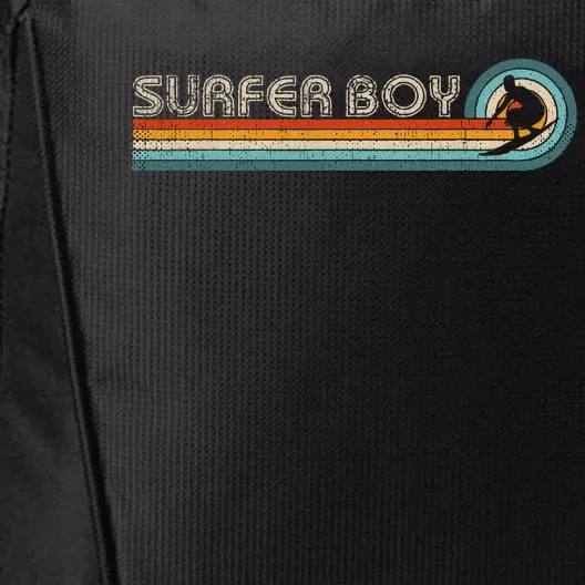 Retro Surf Quote Clothes Surfer Boy Surfer City Backpack