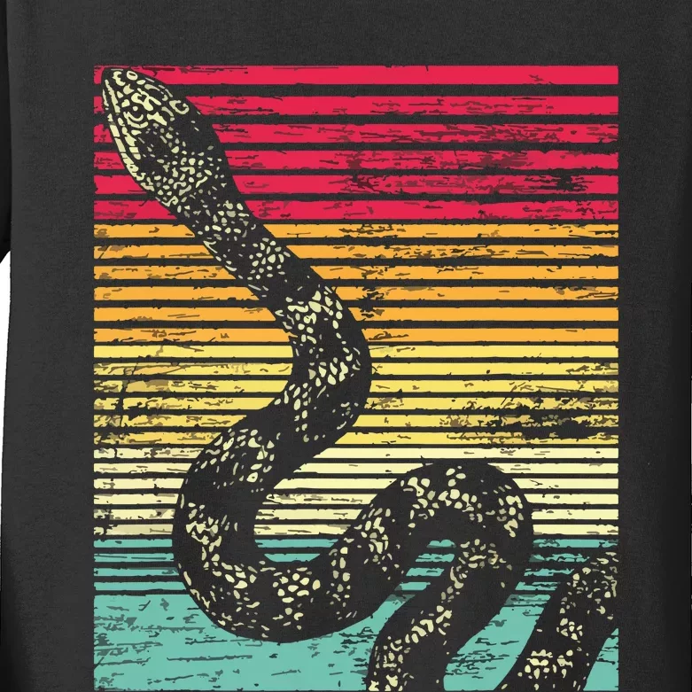 Retro Snake Kids Long Sleeve Shirt