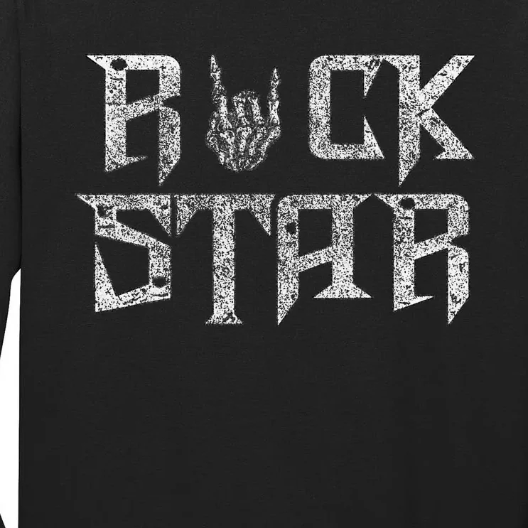 Rock Star Rock On Band Rock And Roll Concert Band S Tall Long Sleeve T-Shirt