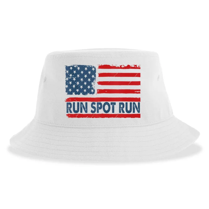 Run Spot Run Donald Trump Debate Quote 2024 Kamala Sustainable Bucket Hat