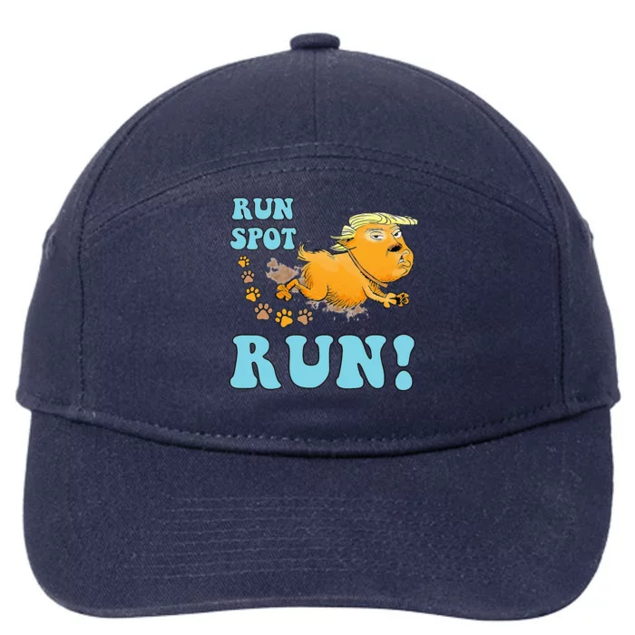 Run Spot Run Funny Run Spot Run 7-Panel Snapback Hat