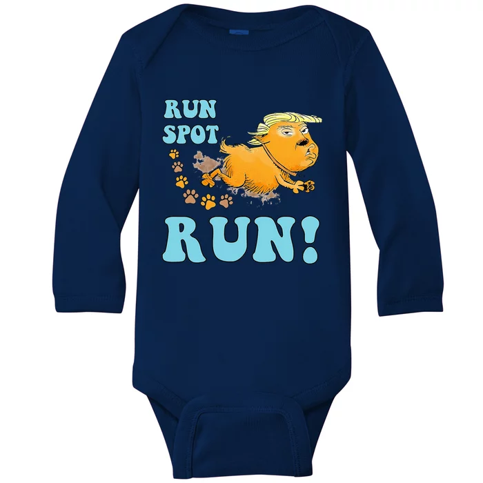 Run Spot Run Funny Run Spot Run Baby Long Sleeve Bodysuit