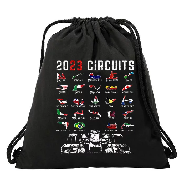 Racing Season Race Car Drag Racer Dirt Track Racing Drawstring Bag