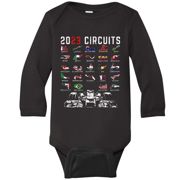 Racing Season Race Car Drag Racer Dirt Track Racing Baby Long Sleeve Bodysuit