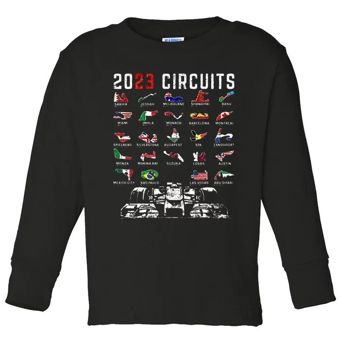 Racing Season Race Car Drag Racer Dirt Track Racing Toddler Long Sleeve Shirt