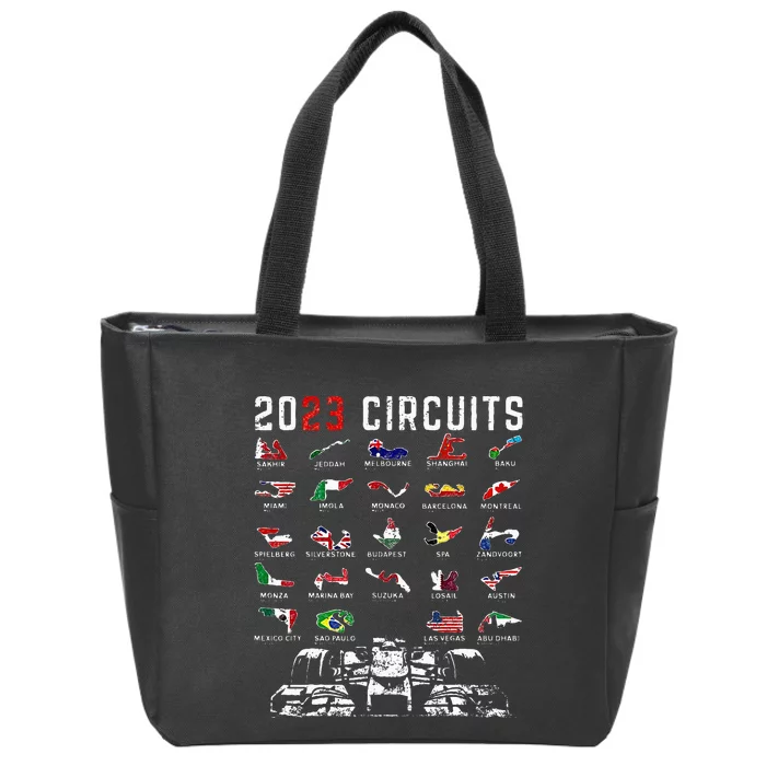 Racing Season Race Car Drag Racer Dirt Track Racing Zip Tote Bag