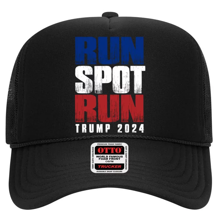 Run Spot Run High Crown Mesh Trucker Hat