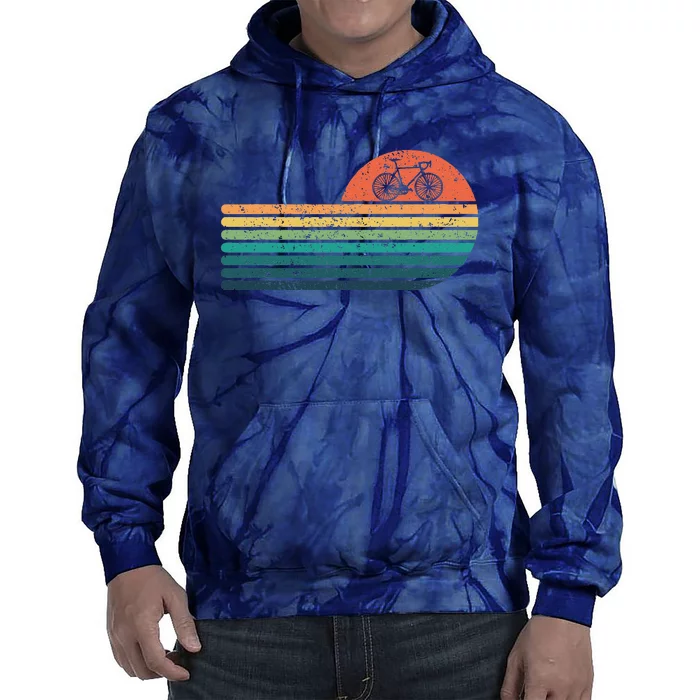 Retro Sunset Road Bike Bicycle Vintage Cycling Tie Dye Hoodie