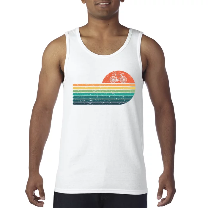 Retro Sunset Road Bike Bicycle Vintage Cycling Tank Top