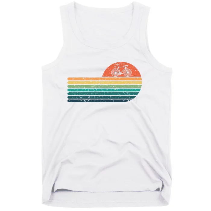 Retro Sunset Road Bike Bicycle Vintage Cycling Tank Top