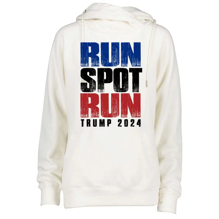 Run Spot Run Womens Funnel Neck Pullover Hood