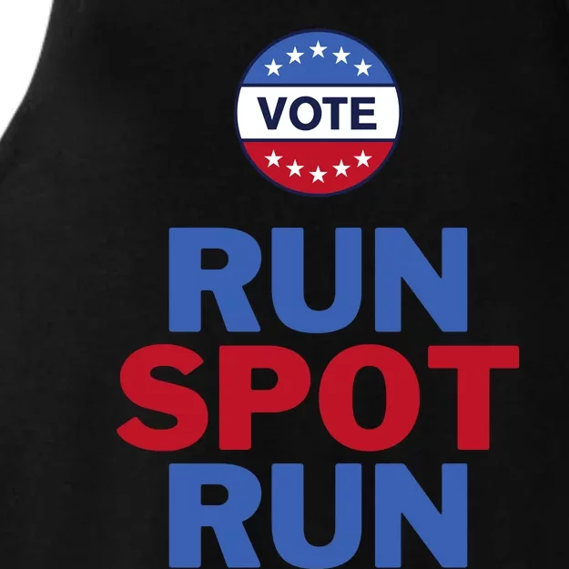 Run Spot Run Trump 2024 Ladies Tri-Blend Wicking Tank