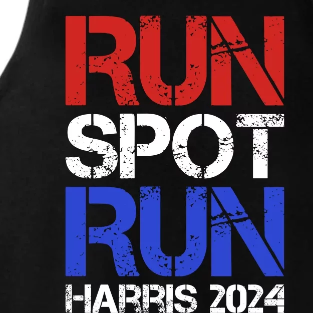 Run Spot Run Trump 2024 Ladies Tri-Blend Wicking Tank