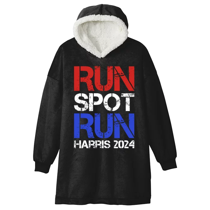 Run Spot Run Trump 2024 Hooded Wearable Blanket