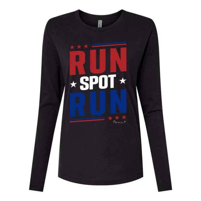 Run Spot Run Womens Cotton Relaxed Long Sleeve T-Shirt