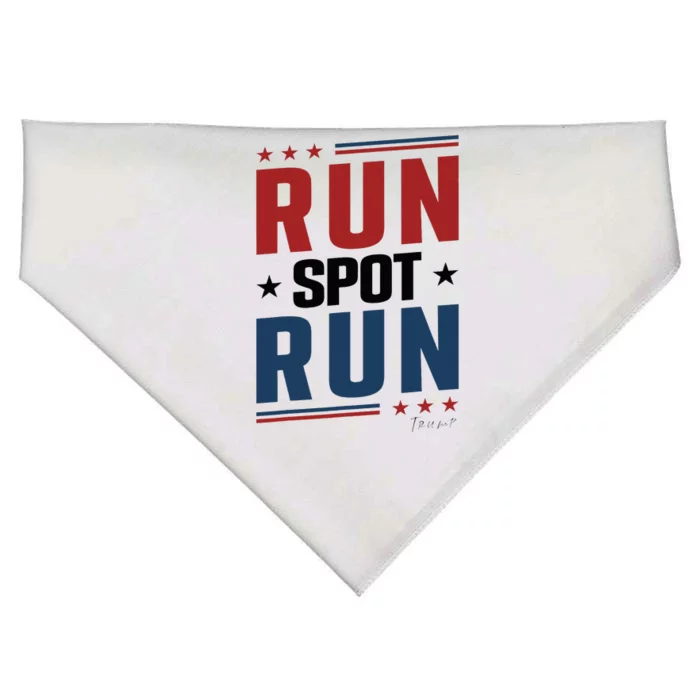 Run Spot Run Run Spot Run Trump 2024 USA-Made Doggie Bandana