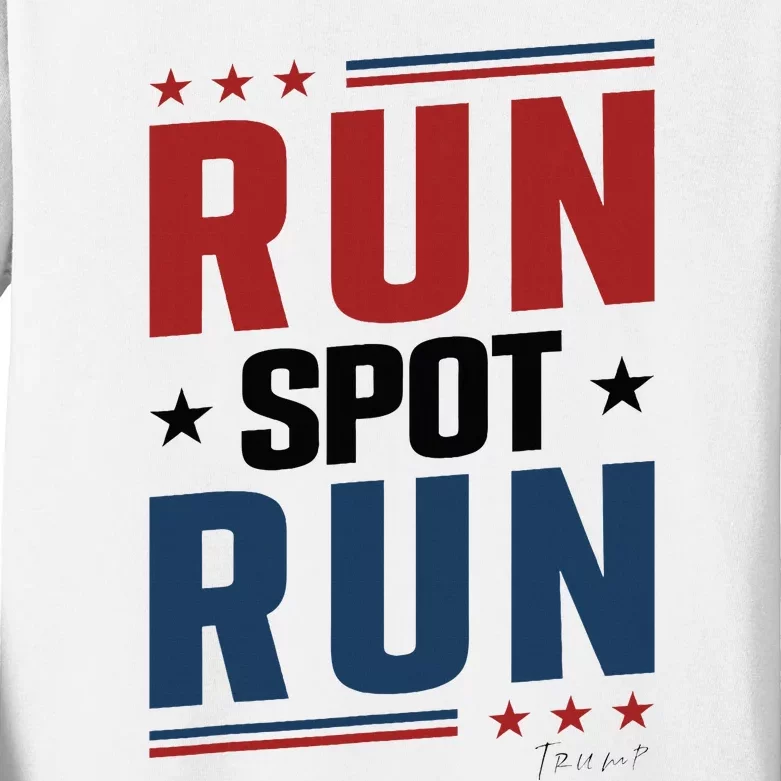 Run Spot Run Run Spot Run Trump 2024 Kids Long Sleeve Shirt