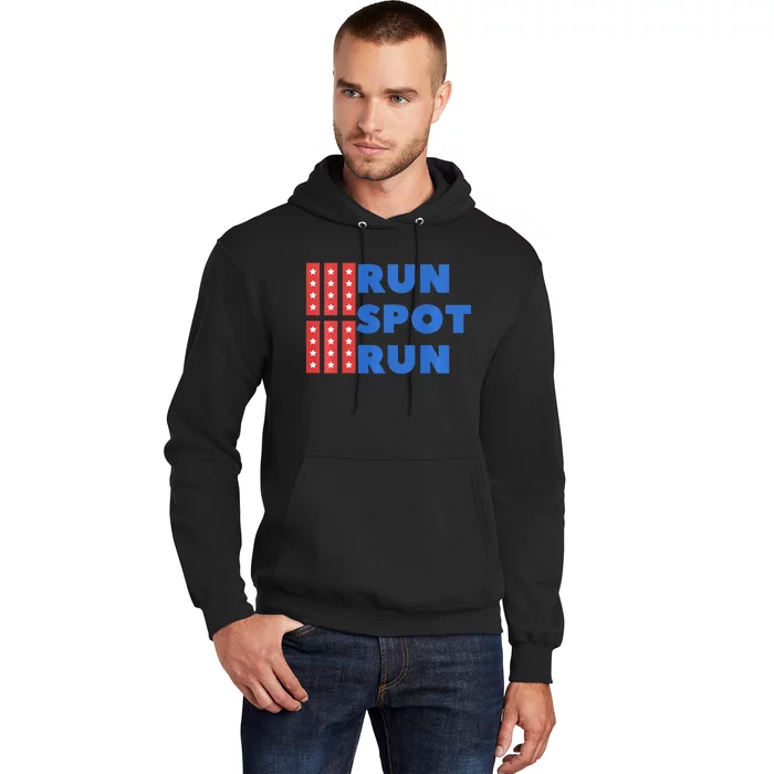 Run Spot Run Trump 2024 Debate Quote Funny Political Hoodie