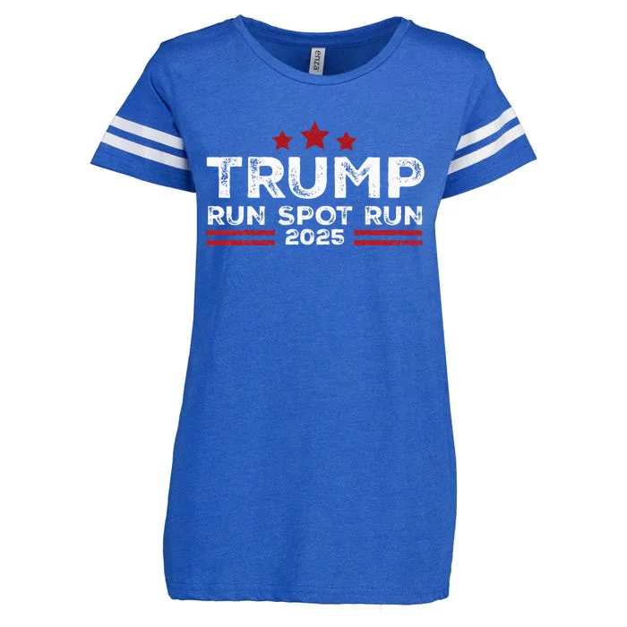 Run Spot Run! Funny Donald Trump Debate Quote 2024 Kamala Enza Ladies Jersey Football T-Shirt