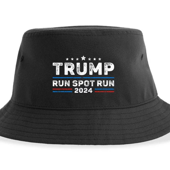 Run Spot Run! Funny Donald Trump Debate Quote 2024 Kamala Sustainable Bucket Hat