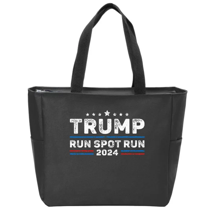 Run Spot Run! Funny Donald Trump Debate Quote 2024 Kamala Zip Tote Bag