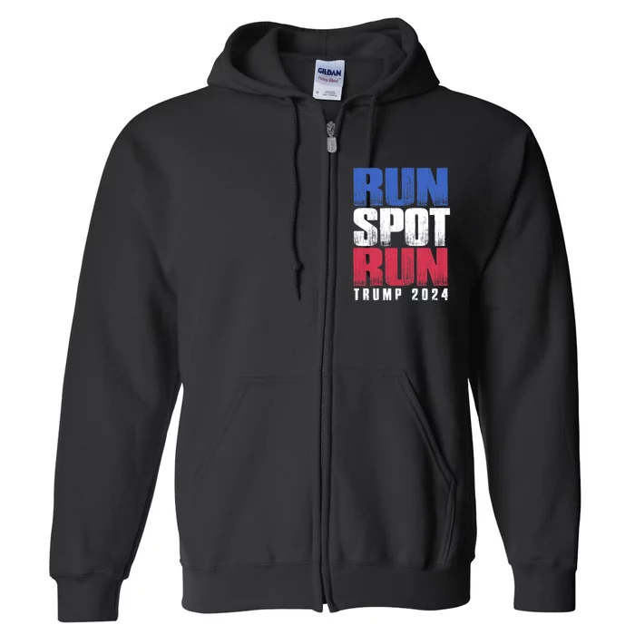 Run Spot Run Run Spot Run Trump Kamala Debate 2024 Full Zip Hoodie