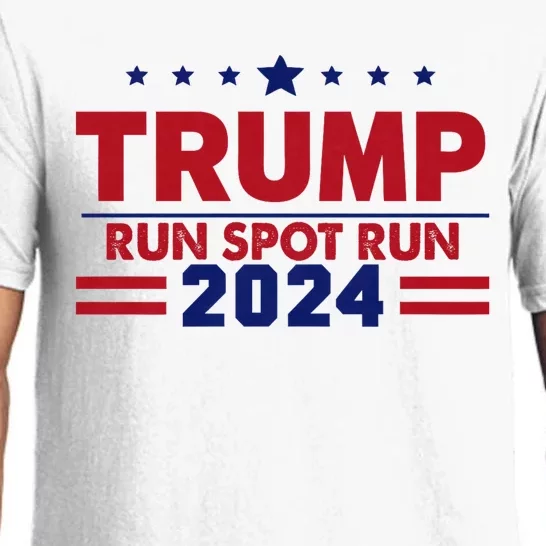 Run Spot Run! Funny Donald Trump Debate Quote 2024 Kamala Pajama Set