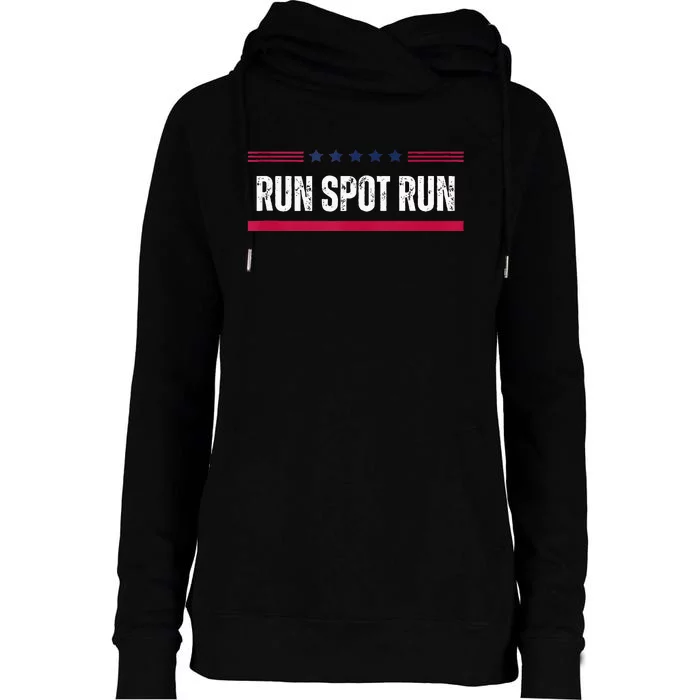 Run Spot Run Womens Funnel Neck Pullover Hood