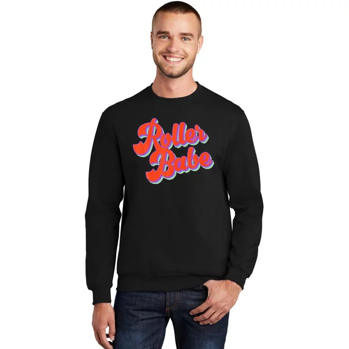 Roller Skate Retro 70s Derby Skater Babe Roller Disco Sweatshirt