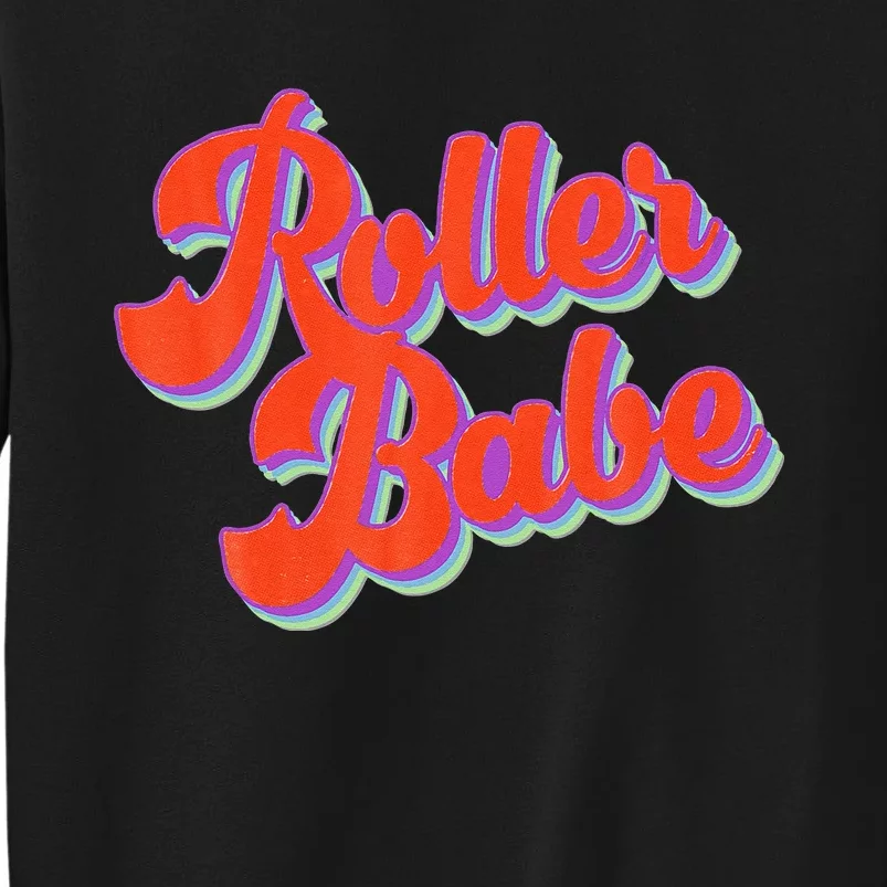 Roller Skate Retro 70s Derby Skater Babe Roller Disco Sweatshirt