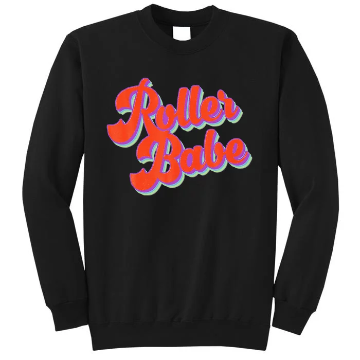 Roller Skate Retro 70s Derby Skater Babe Roller Disco Sweatshirt