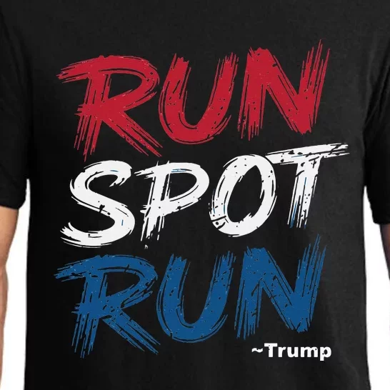 Run Spot Run Trump 2024 Debate Quote Funny Political Pajama Set