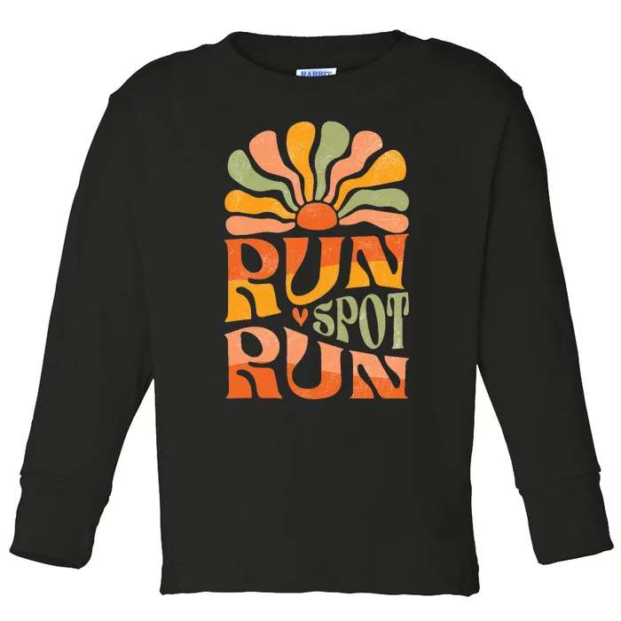 Run Spot Run Debate Boho Aesthetic Supports Trump Toddler Long Sleeve Shirt